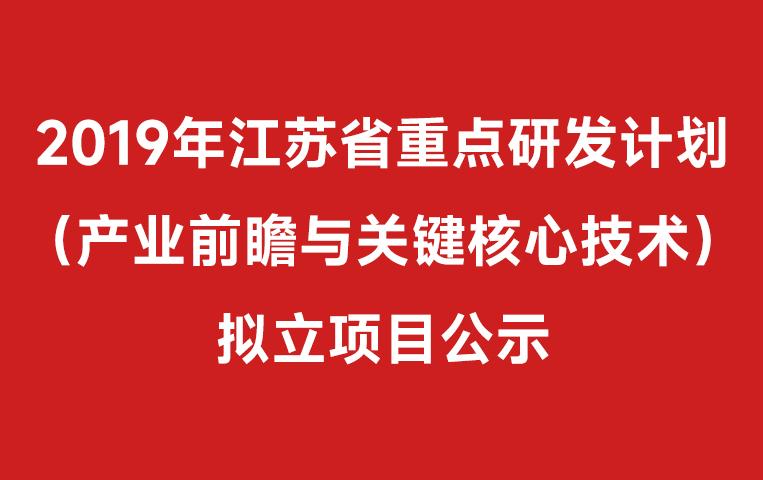 我司承擔(dān)省級產(chǎn)業(yè)前瞻與關(guān)鍵核心計劃-競爭項目獲立項文件公示