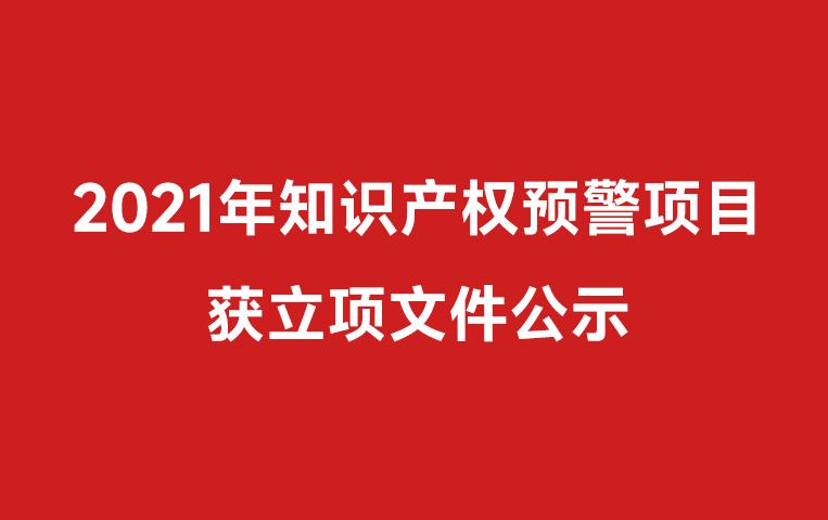 我司承擔(dān)的無(wú)錫市 2021年知識(shí)產(chǎn)權(quán)預(yù)警項(xiàng)目獲立項(xiàng)文件公示